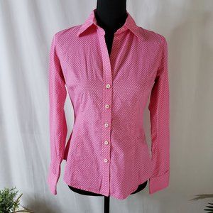 LILLY PULITZER PINK POLKADOT L/S SHIRT - SIZE 4